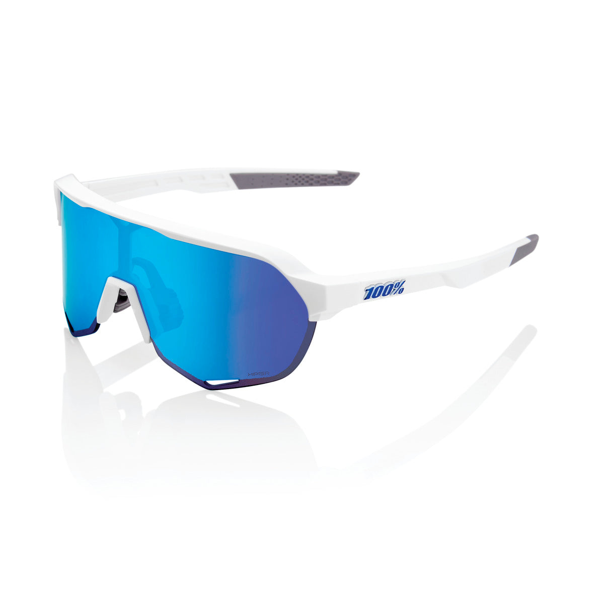 S2 - Matte White - HiPER Blue Multilayer Mirror Lens